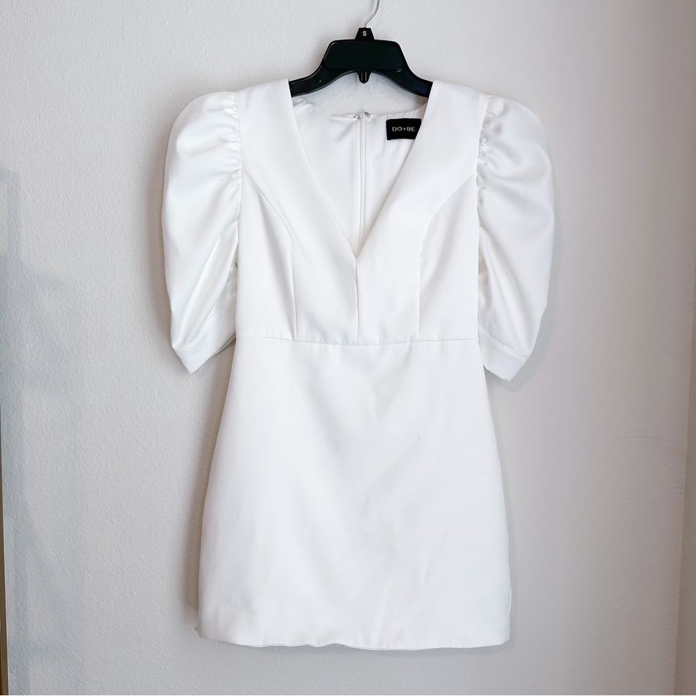 DO+BE white bridal mini dress